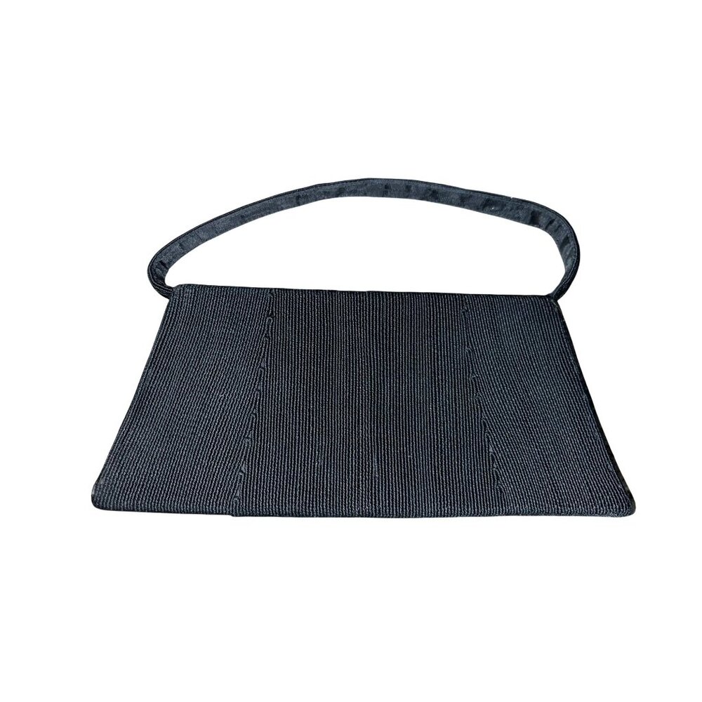Vintage Annette Cordé Handbag Black Small Evening Bag Used 1940s Style - Picture 2 of 15